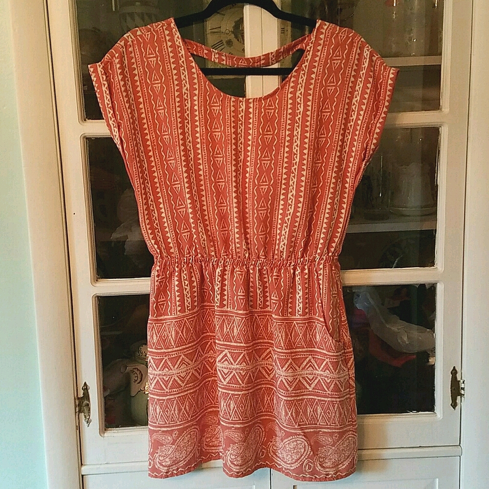 Cute! PINK ROSE Short Sleeve Tunic Shirt Top NWT
